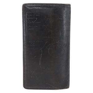 Berluti Leather Long Wallet Dark Brown